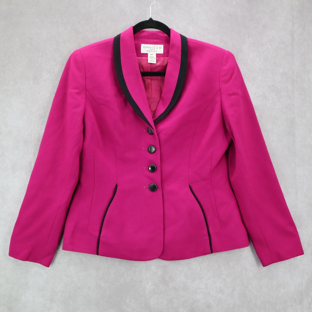 Saville Suit Petite Fuchsia 100% Wool Blazers Jackets Coats Business‎ Formal 10P